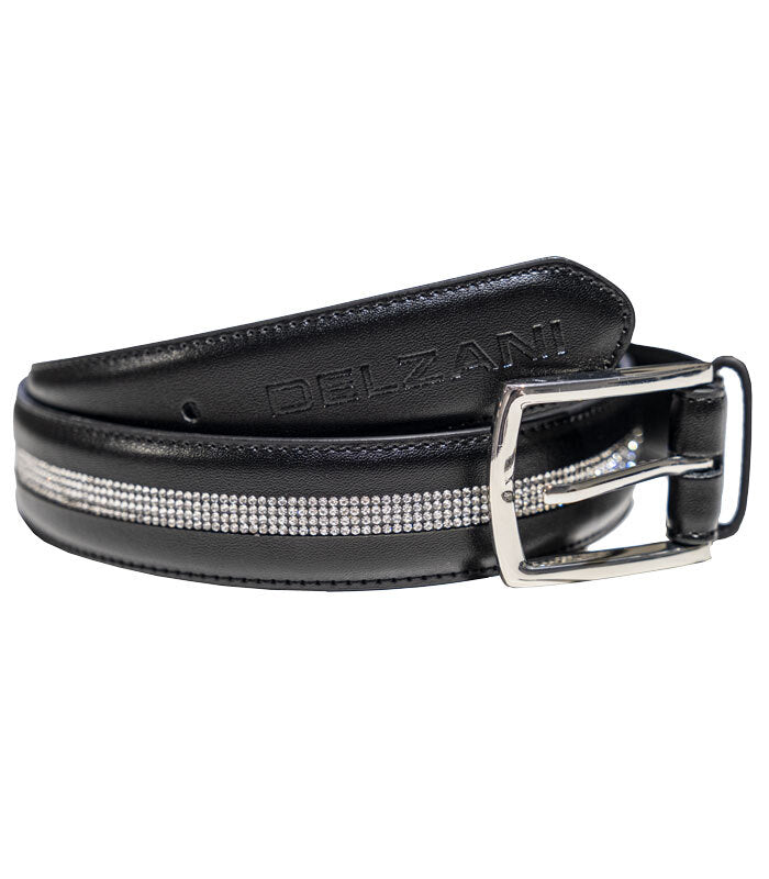 Delzani Belt Ladies Diamante Leather Belt