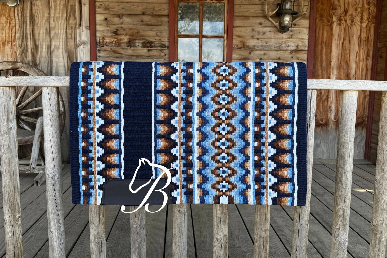 Bentley Show Pad - Rubble in Navy| Horse Supplies - Western pad | Saddleworld Ipswich