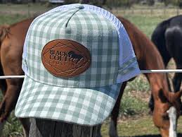 Black Colt Cap - Green Gingham | country clothing - caps | saddleworld Ipswich