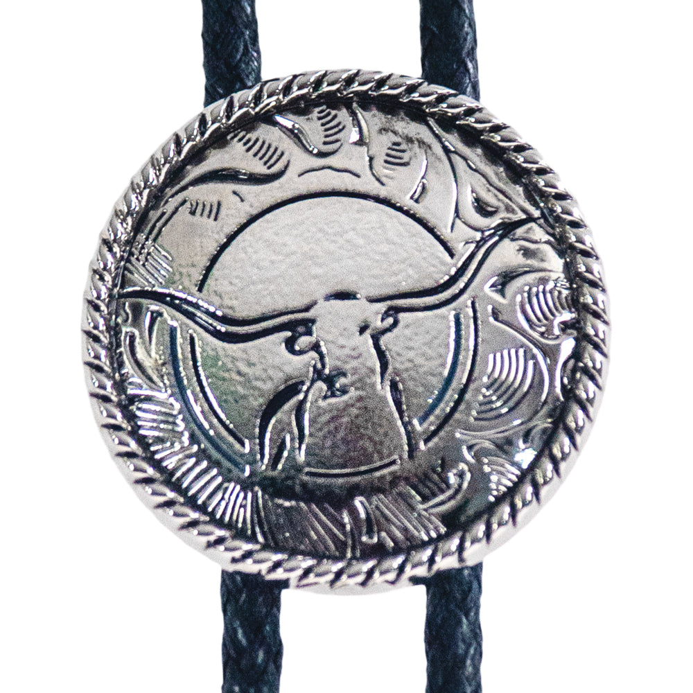 Longhorn Bolo - Black Enamel Lines
