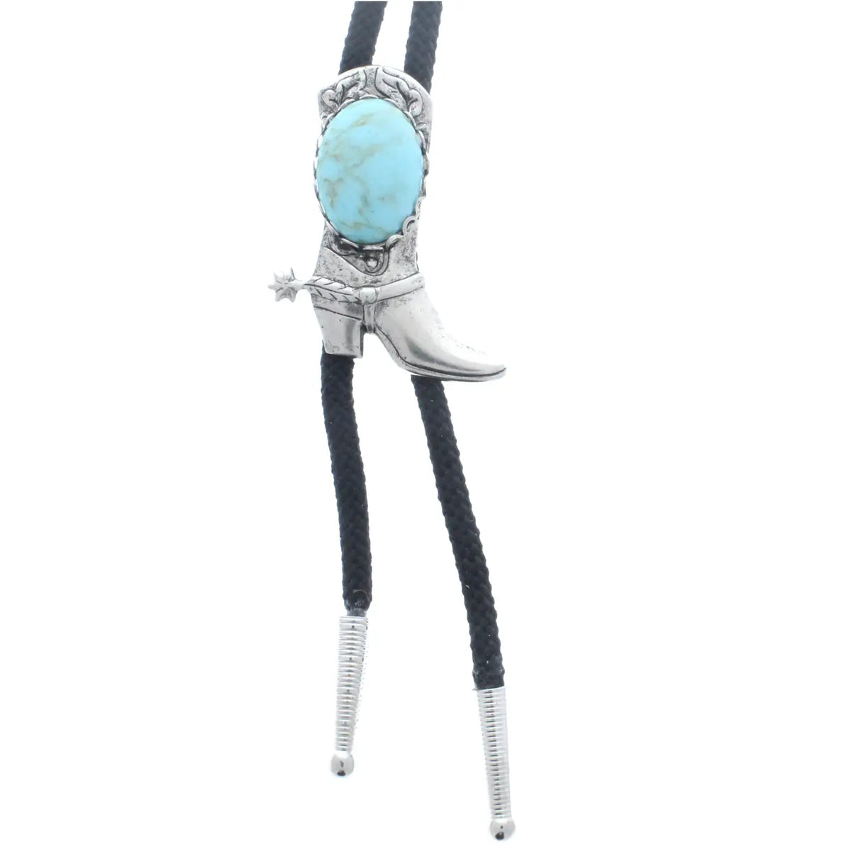 Boot Bolo Black Cord Silver Tips | Giftware - Jewellery | Saddleworld Ipswich