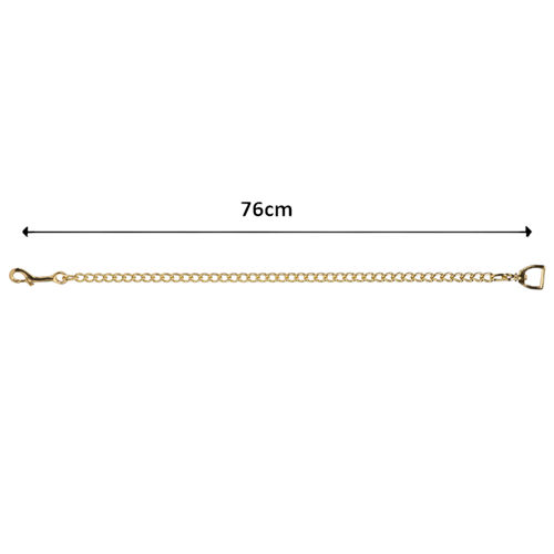 Brass Heavy Lead Chain 76Cm Brass Plated | Horse Supplies - Leads | Saddleworld Ipswich