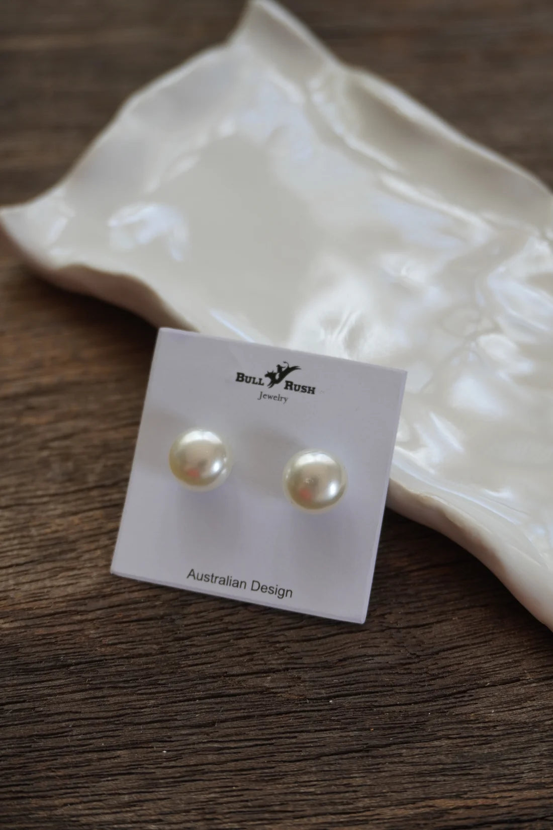 Bull Rush Pearl Stud Flat | Giftware - Jewellery | Saddleworld Ipswich