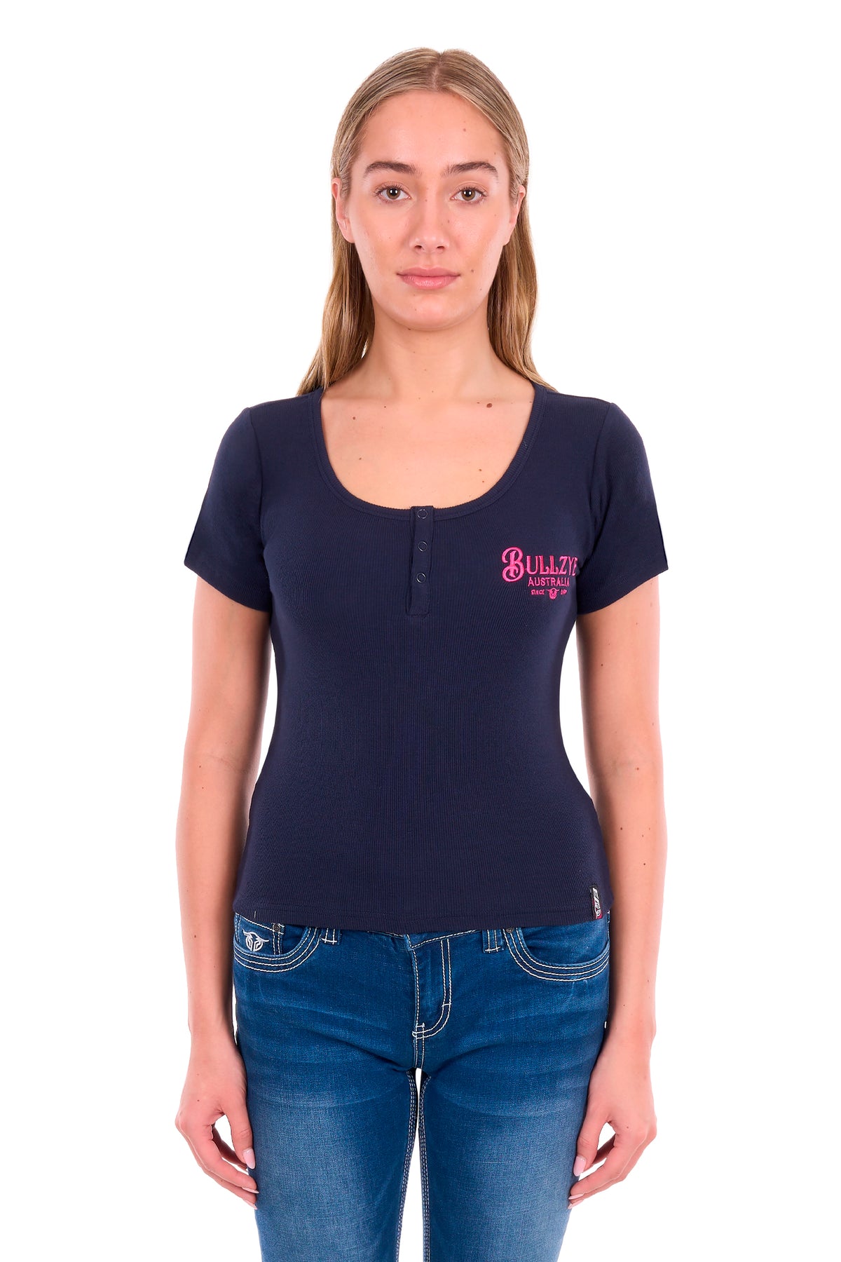 Bullzye Wmns Freda Henley Tee | Country Clothing - Ladies T Shirt | Saddleworld Ipswich