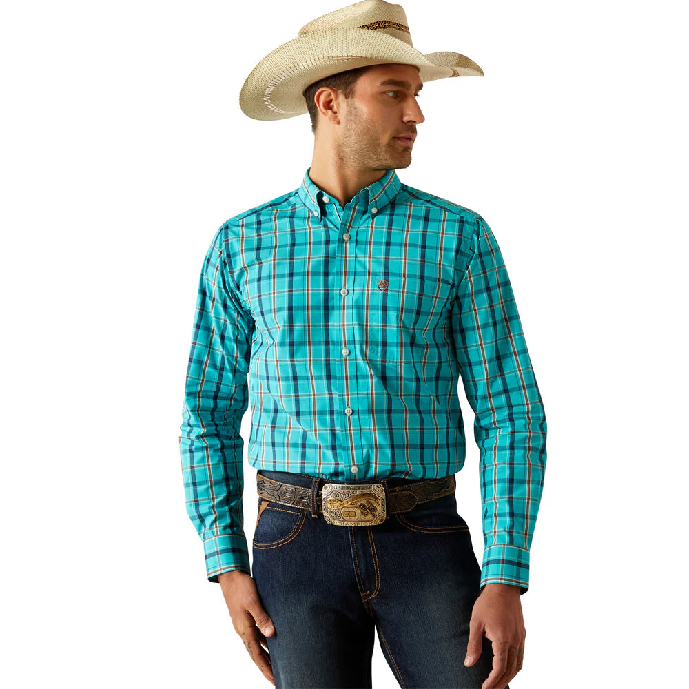 Ariat Mns Pro Series Jessie Fitted LS Shirt Turquoise