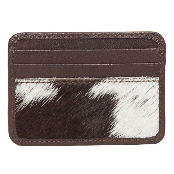 The Design Edge Cowhide Card Holder with ID Pocket