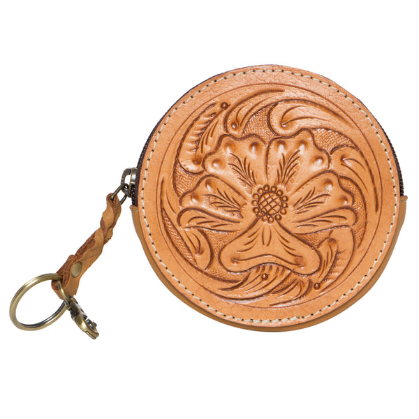 Amazon.com: Anuschka Women's Hand-Painted Genuine Leather Round Coin Purse  - Croc Embossed Desert Gold : Clothing, Shoes & Jewelry