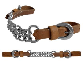 Showman Leather Double Flat Link Curb Chain
