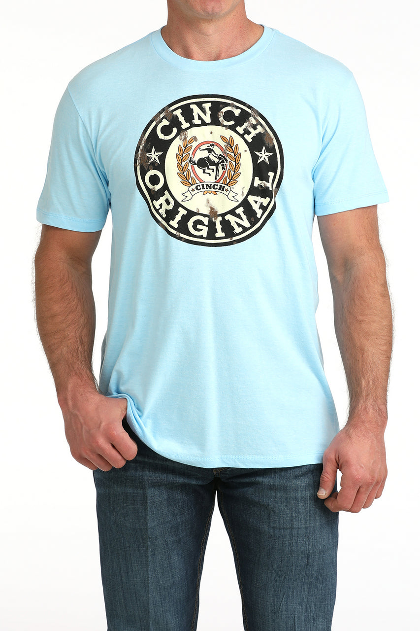 Cinch Mens Original Light Blue Tee