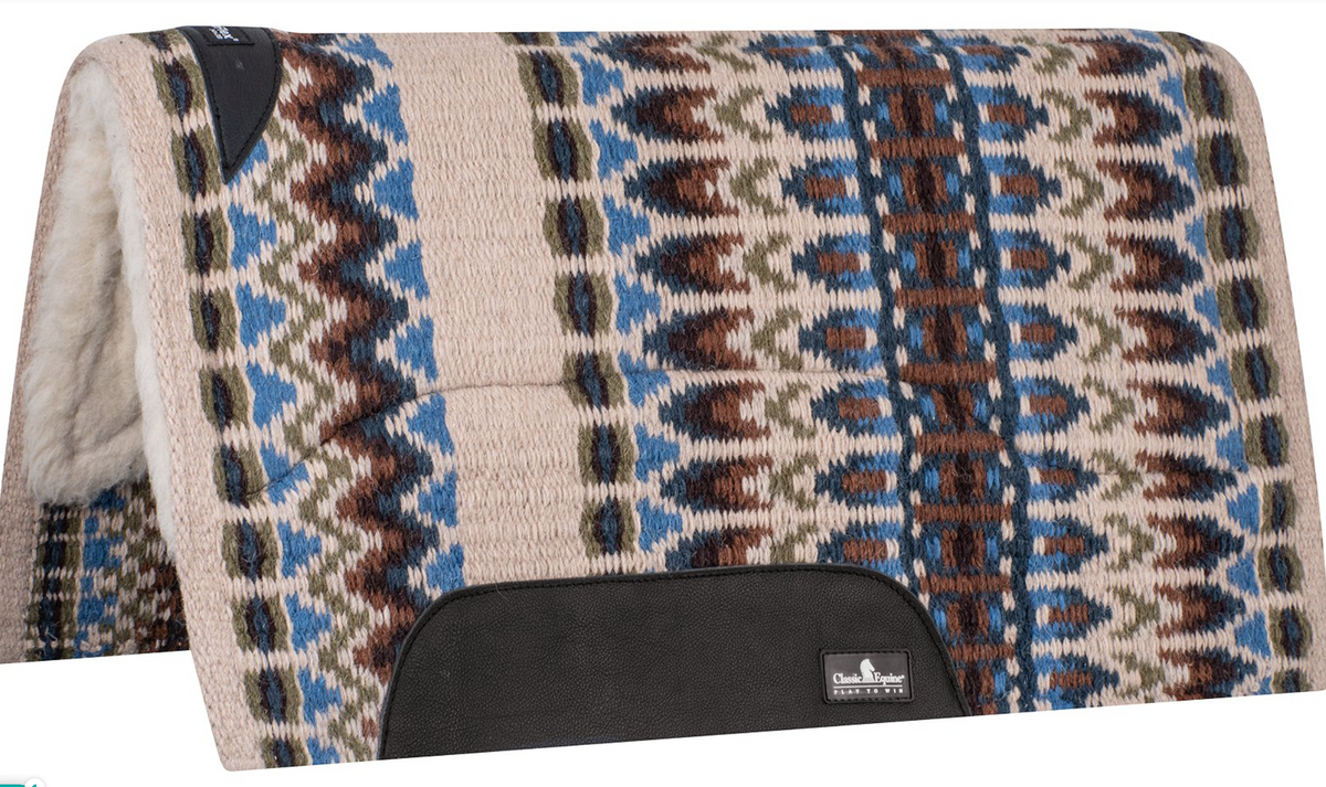 Classic Equine Sensorflex Wool Felt Pad Latte Moss Green