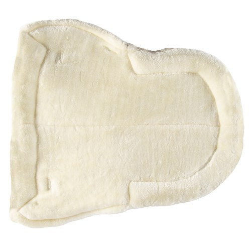 Fleece Half Numnah Black With Natural Fleece | Horse Supplies - Therapeutic Pads | Saddleworld Ipswich