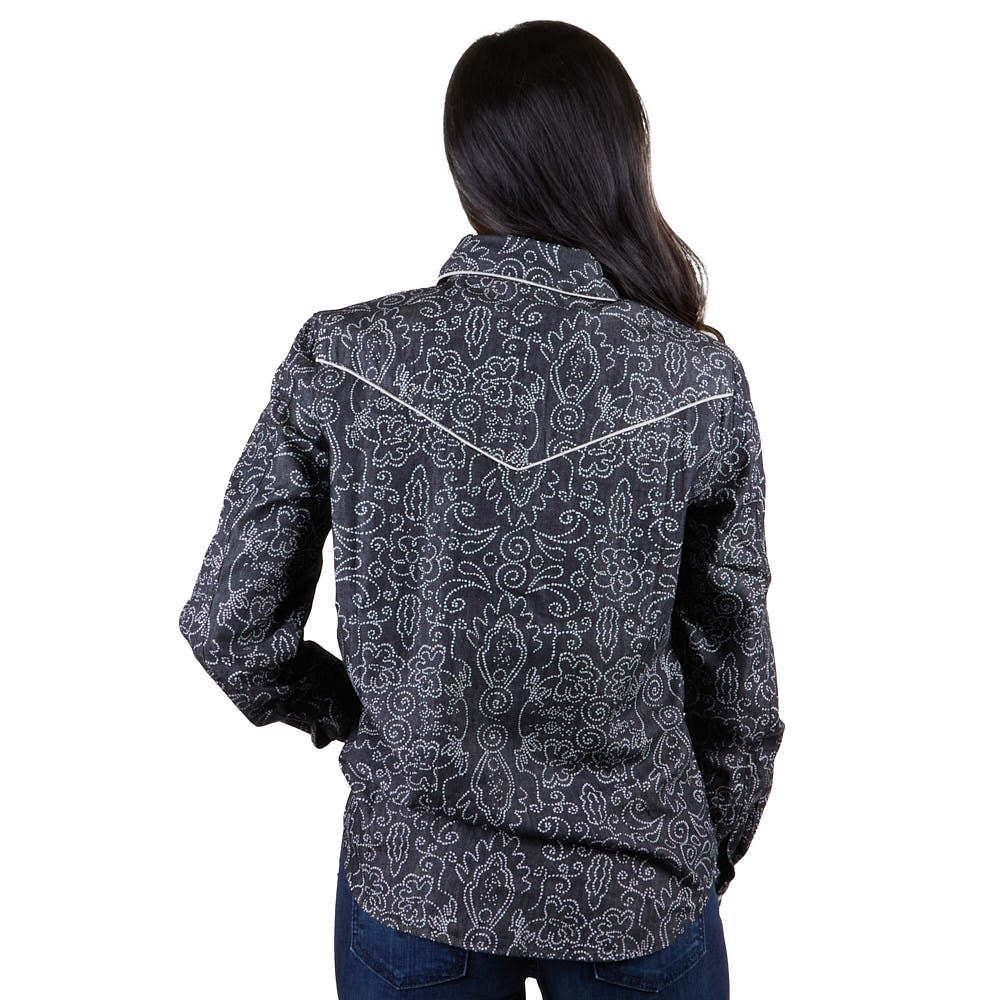 CruelGirlWmnsBlackChambrayShirt | Country Clothing - Ladies Shirt | Saddleworld Ipswich