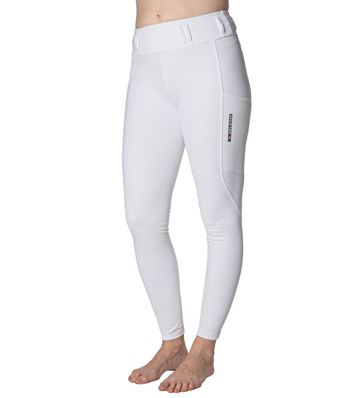 Delzani Capri White Riding Tights