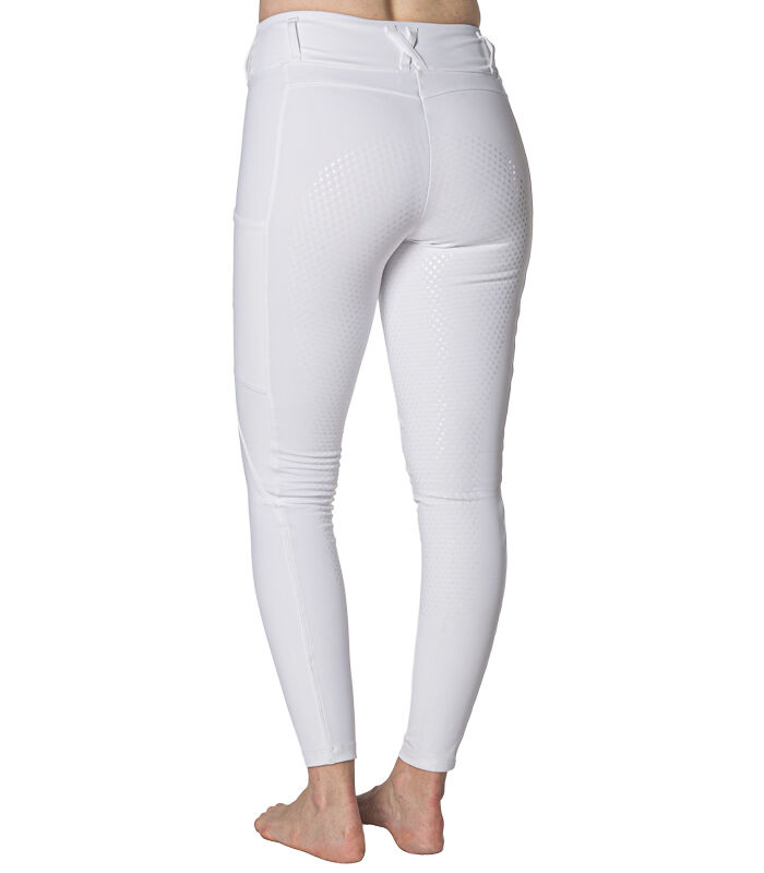 Delzani Capri White Riding Tights
