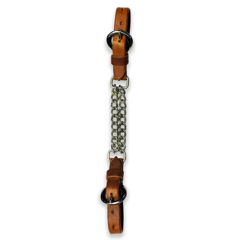 Ezy Ride Curb Strap with Chain Brown