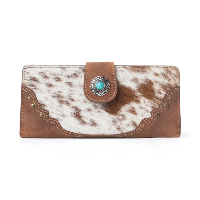Cedarbar Hairon Leather Wmns Wallet in Honey Drift | Giftware - Handbag | Saddleworld Ipswich