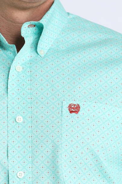 Cinch Blue Diamond Print Mens Shirt | Country Clothing - Mens Shirt | Saddleworld Ipswich