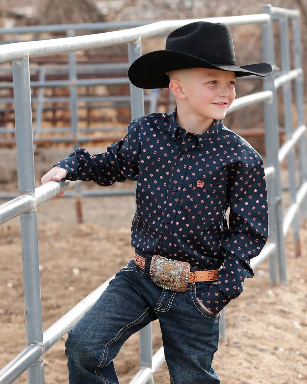 Cinch Boys Button Down Western Shirt | Country Clothing - Childrens Clothing | Saddleworld Ipswich