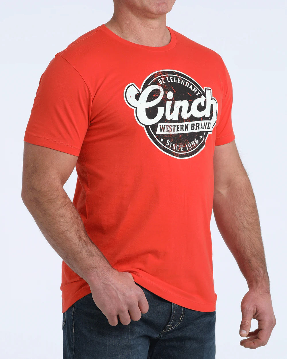 Cinch Men's Red Cotton Crew Neck Tee | Country CLothing - Mens T SHirt | Saddleworld Ipswich