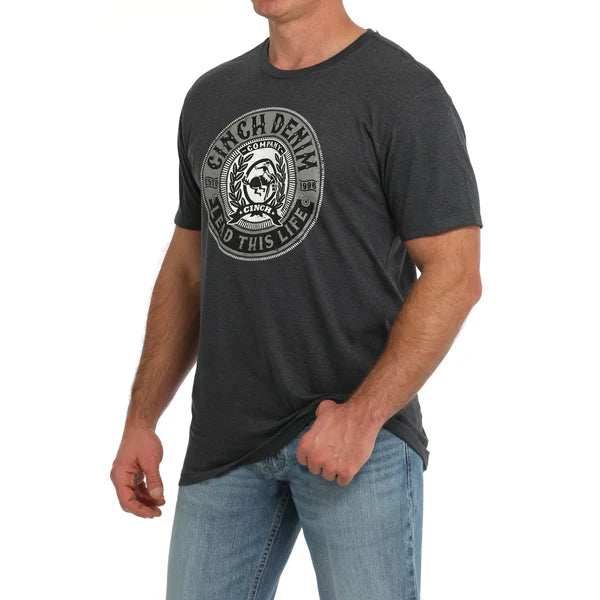 Cinch Mens Short Sleeve Navy T Shirt - Summer Clearance