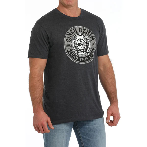 Cinch Mens Short Sleeve Navy T Shirt - Summer Clearance