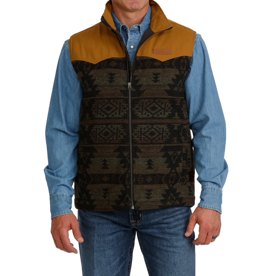 Cinch Mens Jacquard Vest| Country Clothing - Mens Vest | Saddleworld Ipswich