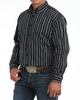 Cinch Mens Navy Striped Shirt | Country Clothing - Mens Shirt | Saddleworld Ipswich