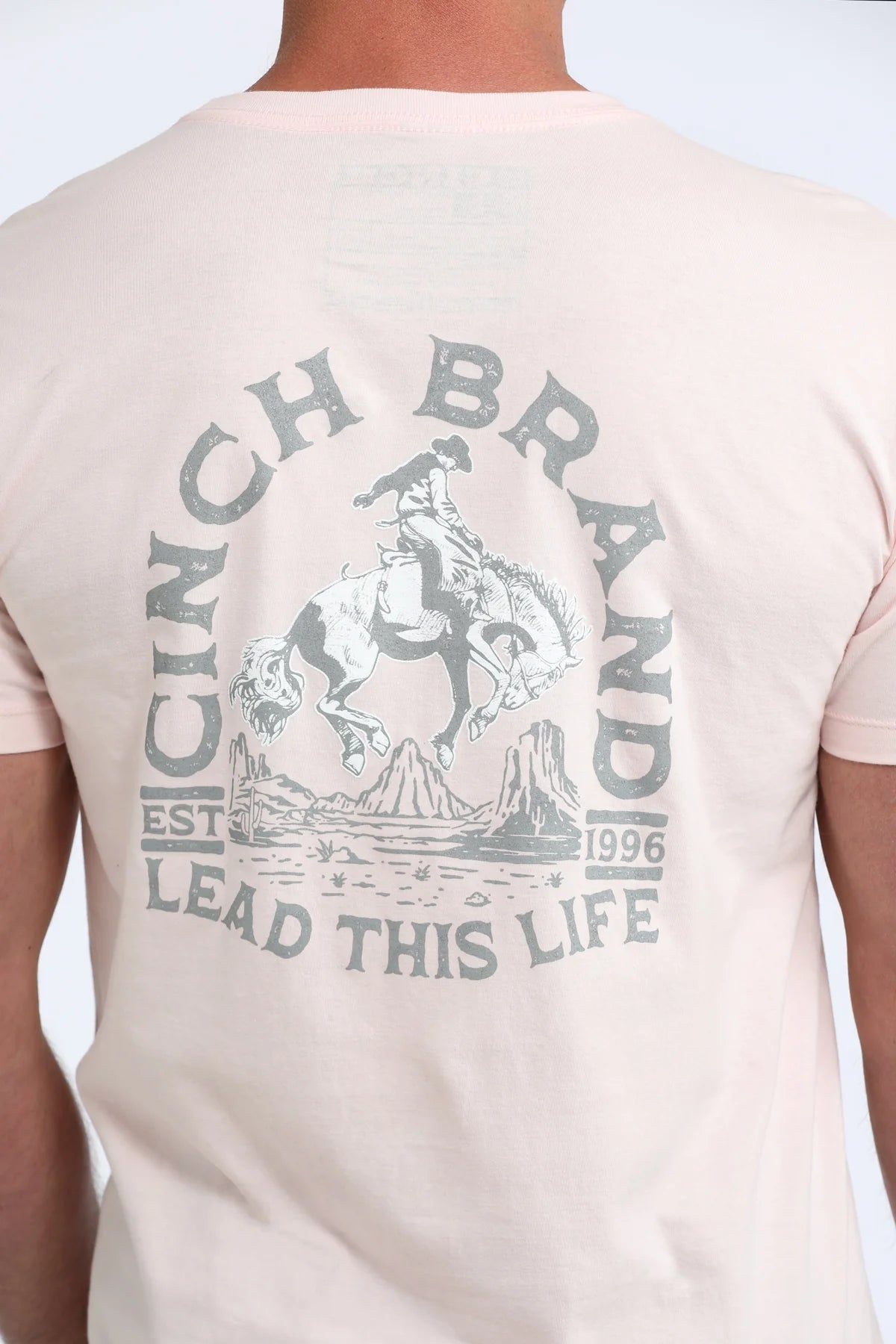 Cinch Mens Pink Graphic Tee