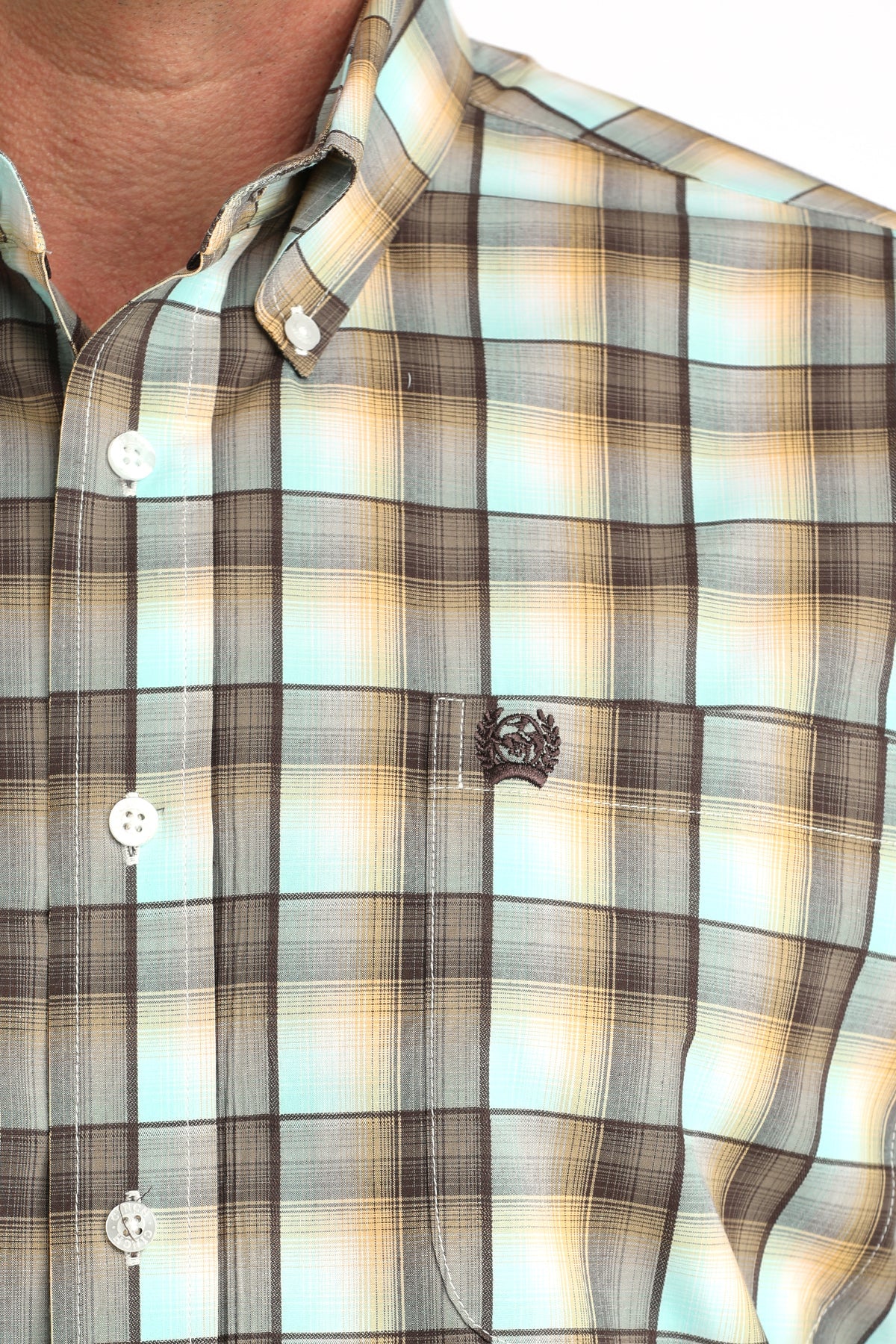 Cinch Mens Plaid Long Sleeve Button Down Shirt | Country CLothng - Mens Shirt | Saddleworld Ipswich