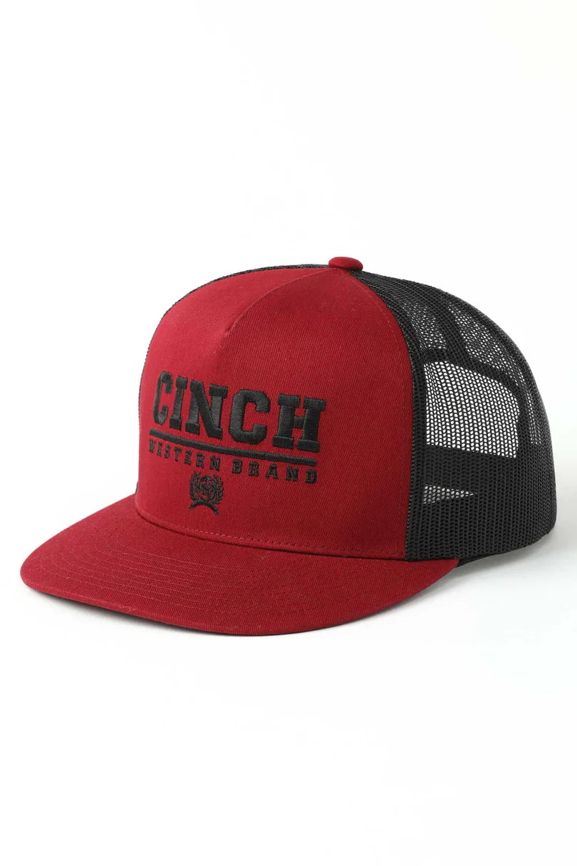 Cinch Mens Red Trucker Cap | Country Clothing - Cap | Saddleworld Ipswich