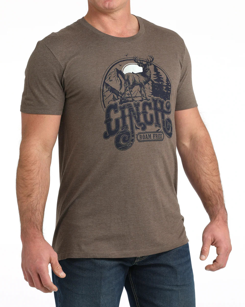 Cinch Mens Roam Free Brown Graphic T Shirt | Country Clothing - Mens T Shirt | Saddleworld Ipswich