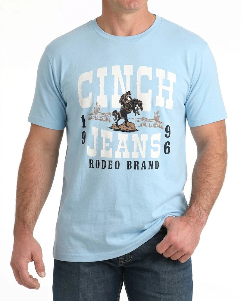 Cinch Mens Rodeo Brand 1966 T Shirt Light Blue | Country Clothing - Mens T Shirt | Saddleworld Ipswich