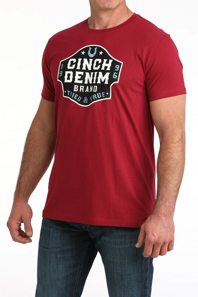 Cinch Mens Tried and True Red T Shirt