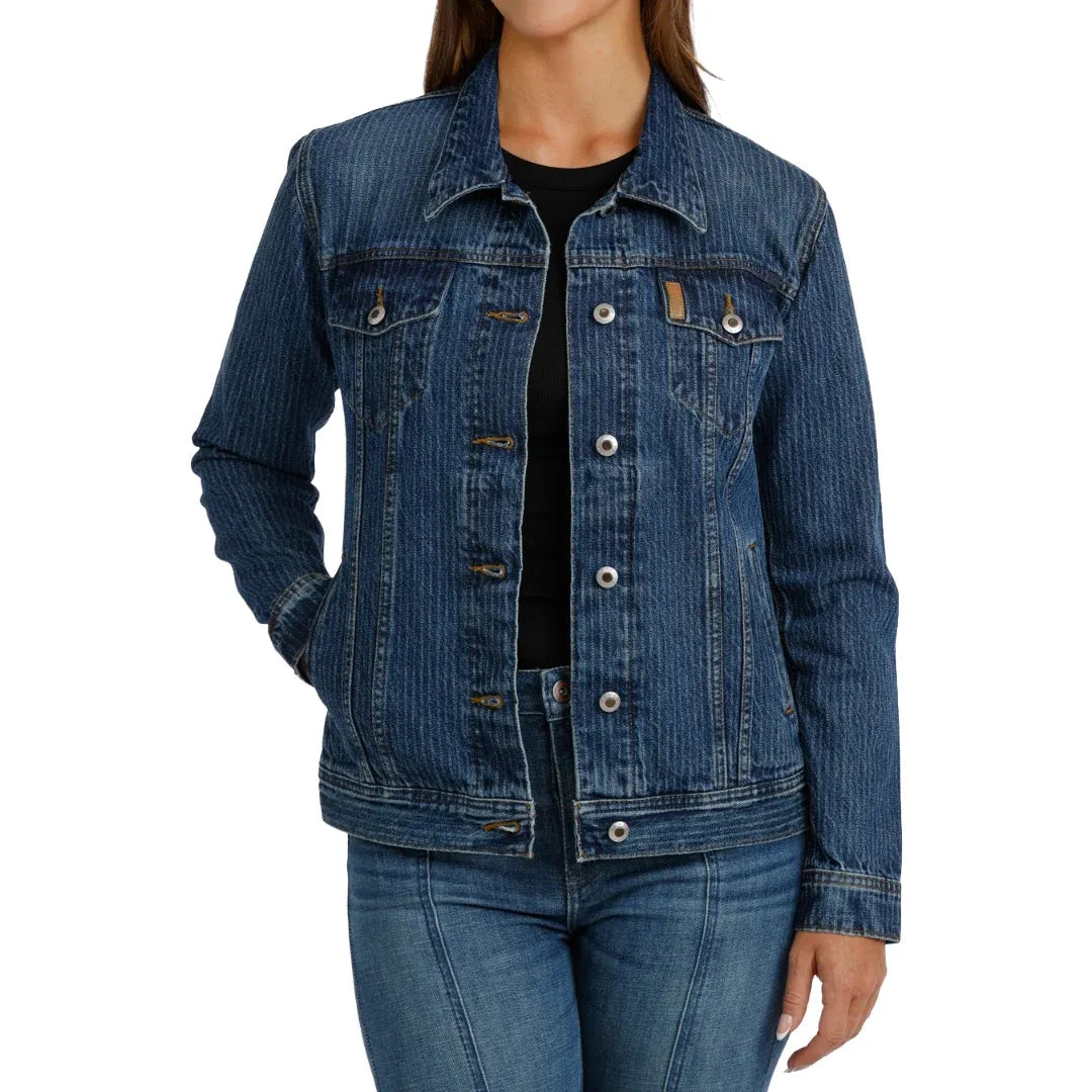 Cinch Wmns Denim Trucker Jacket | Country Clothing - Ladies Jacket | Saddleworld Ipswich