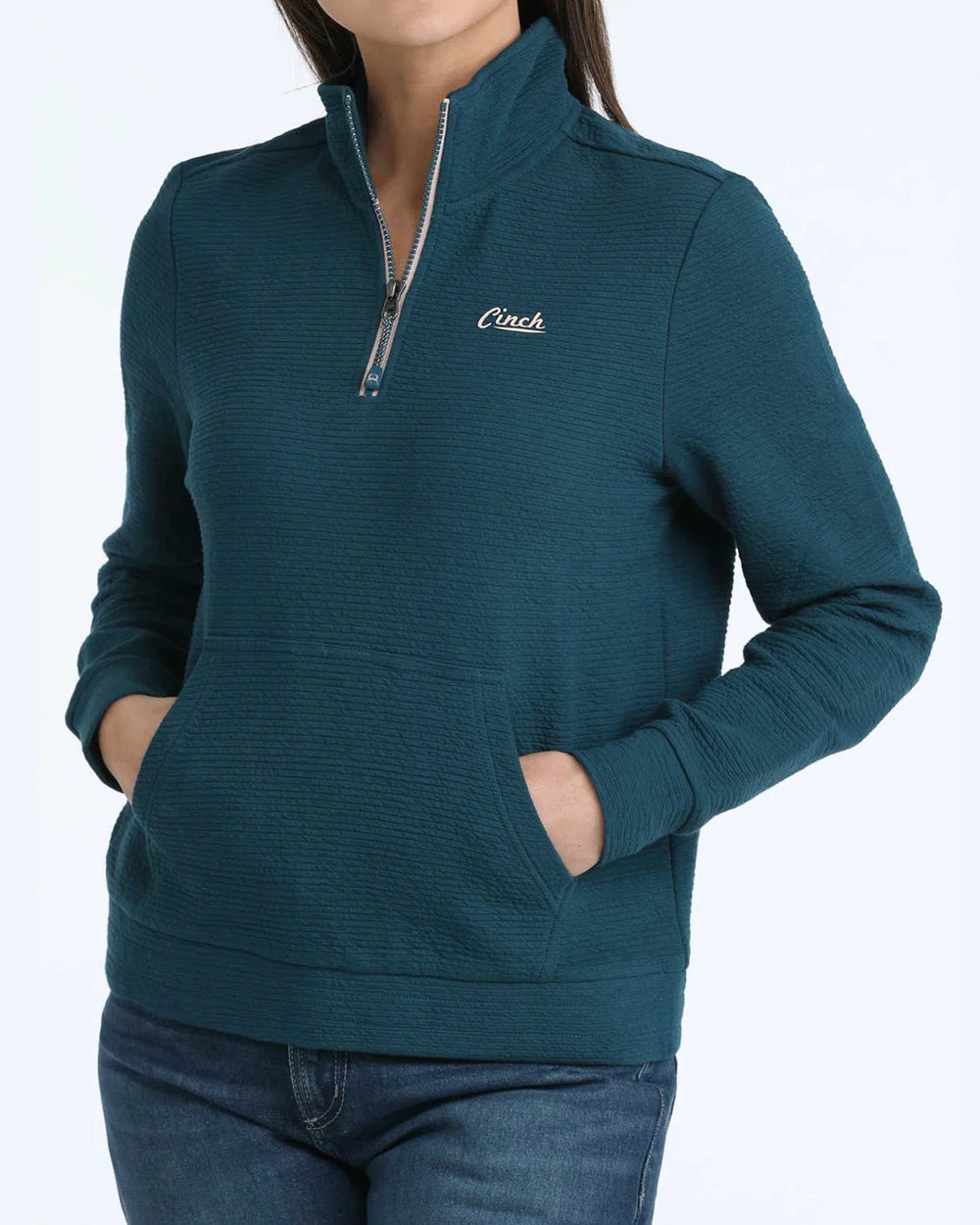Cinch Wmns Teal Pullover | Country Clothing - Ladies Winter | Saddleworld Ipsiwch