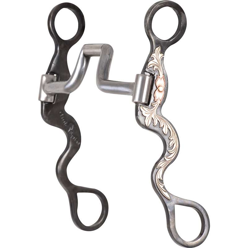 Classic Equine Floral Scroll Tool Box Cavalry Shank Bit with Square Hinge Port | Horse SUpplies - Bit | Saddleworld Ipswich