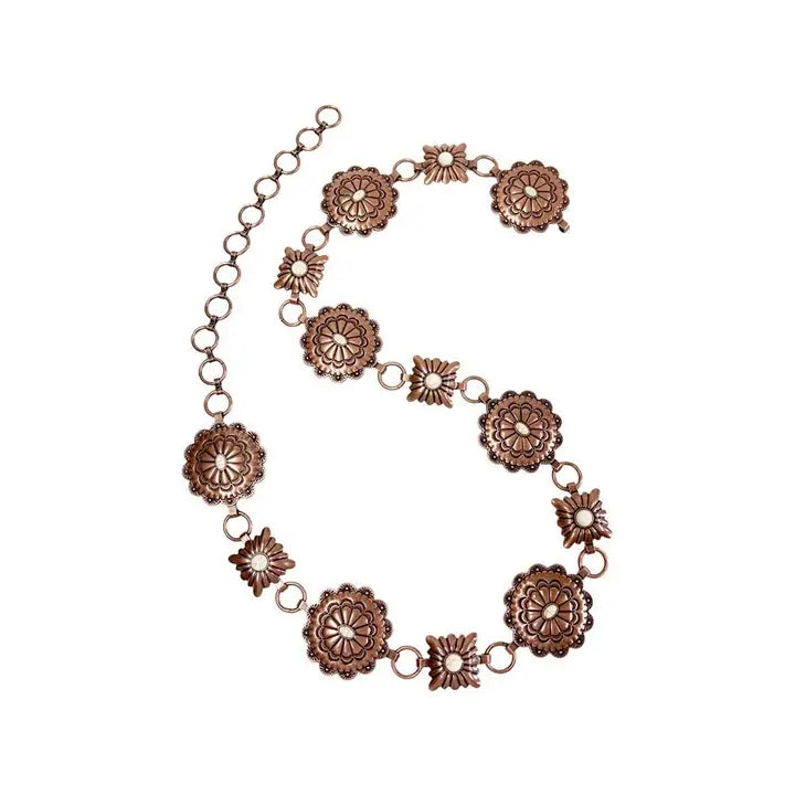 Western Metal Concho Chain Belt