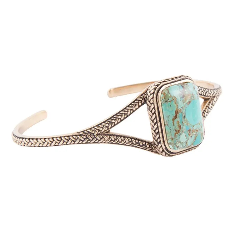 Credence Genuine Turquoise Cuff Bracelet | Giftware - Jewellery | Saddleworld Ipswich