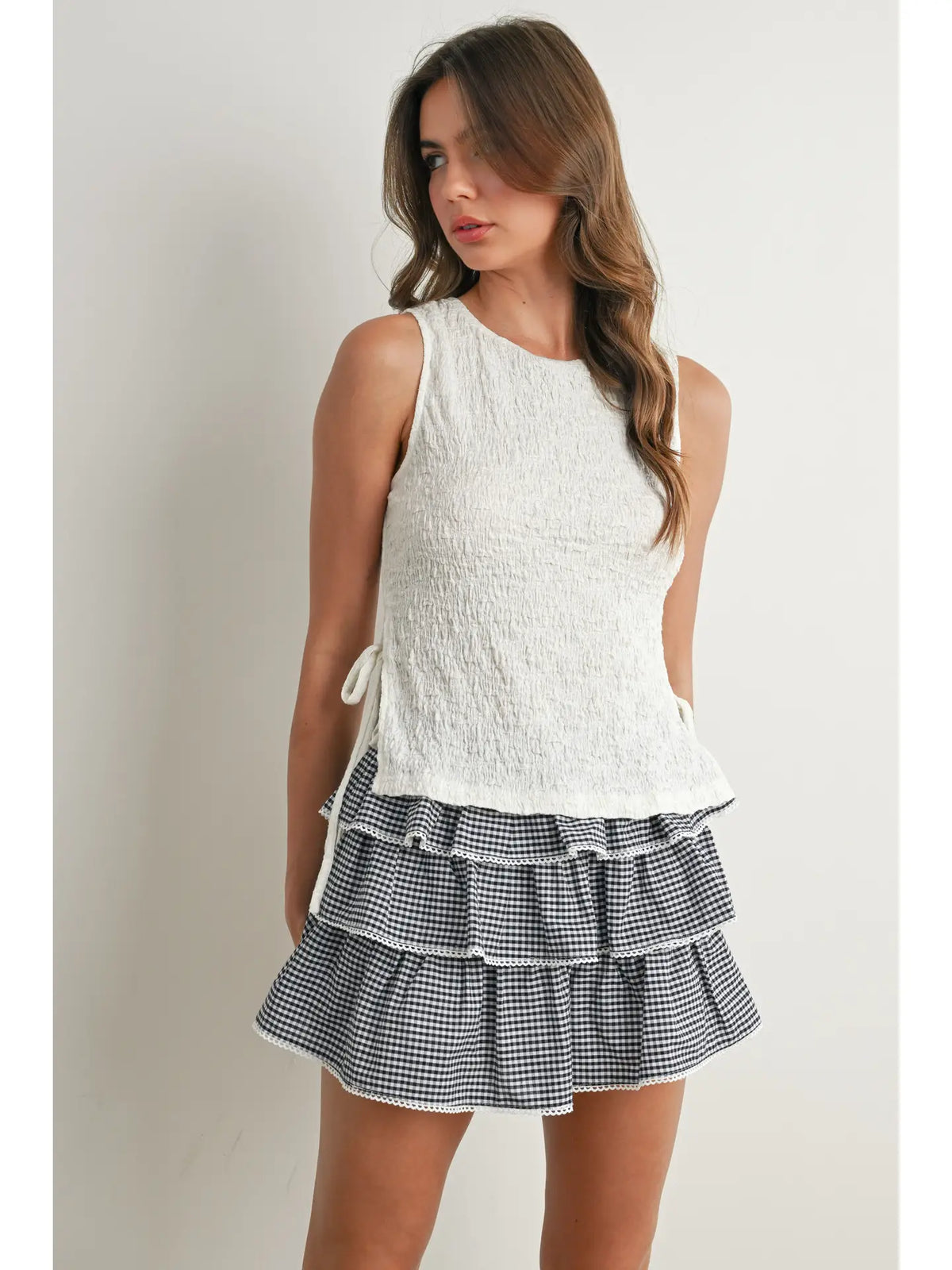 Crimson Texture Tie Top | Country Clothing - Ladies Shirt | Saddleworld ipswich