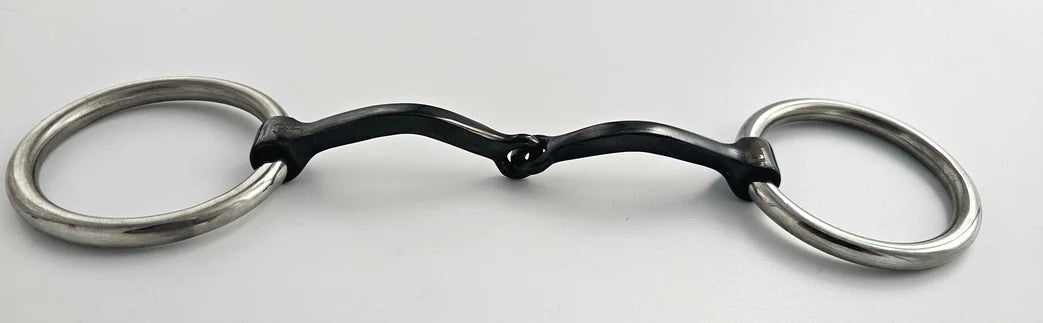 Toprail Loose Ring Sweet Iron Squared Curved/Shaped Snaffle 10mm Squared