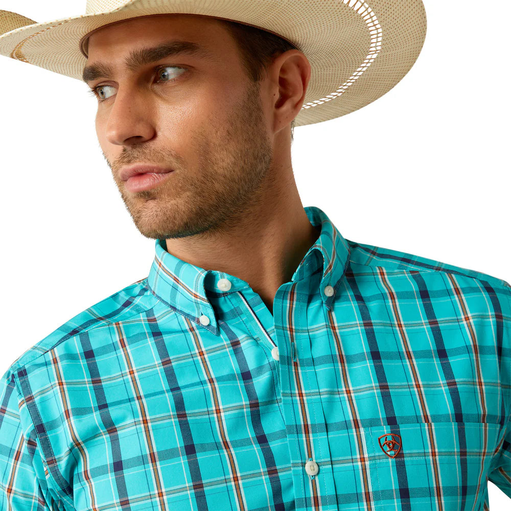 Ariat Mns Pro Series Jessie Fitted LS Shirt Turquoise