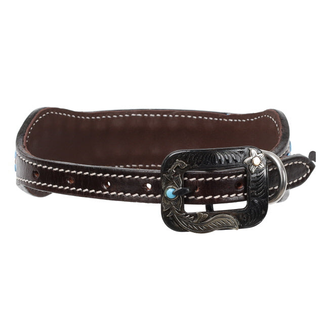 Showman Stetson Leather Dog Collar