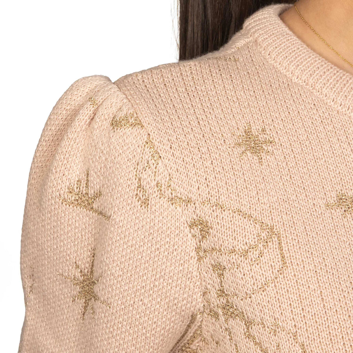 Cruel Denim Wmns Western Motif Pink Sweater