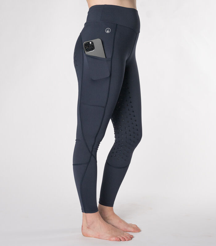 Delzani Aura Navy Riding Tights | Rider Wear - Tights | Saddleworld Ipswich