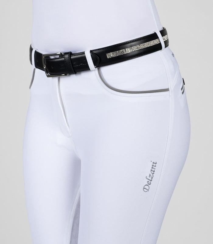 Delzani Belt Ladies Diamante Leather Belt