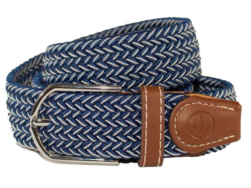 Delzani Braided Belt - Navy White | Rider Wear - Belt | Saddleworld Ipswich