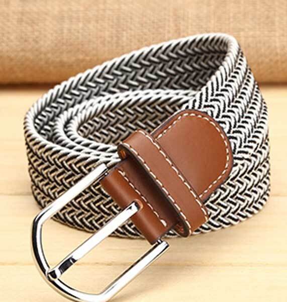 Delzani Braided Belt - White/Black
