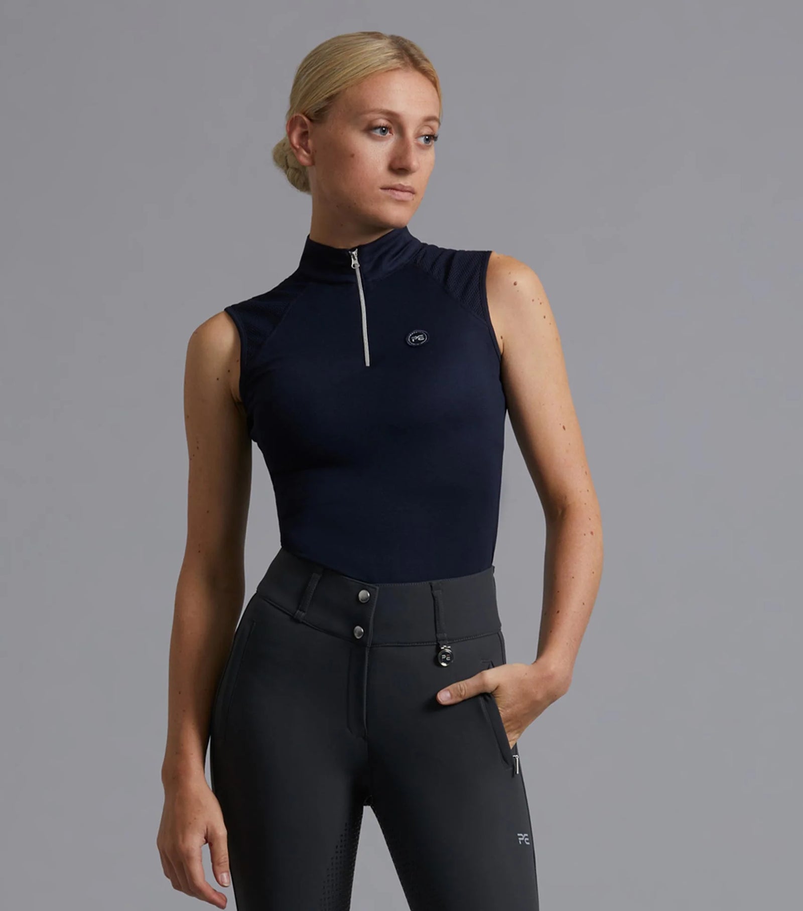 Premier Equine Derina Ladies Technical Sleeveless Riding Top - Black Friday Sales