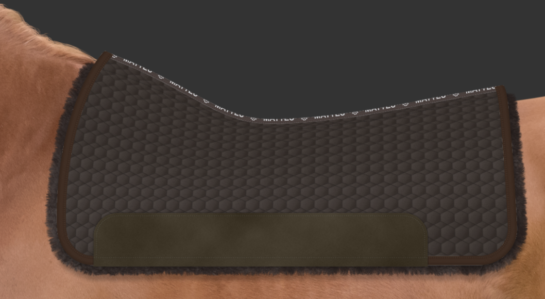 E.A. Mattes Western Square Pad | Brown | Horse Supplies - Western Pads