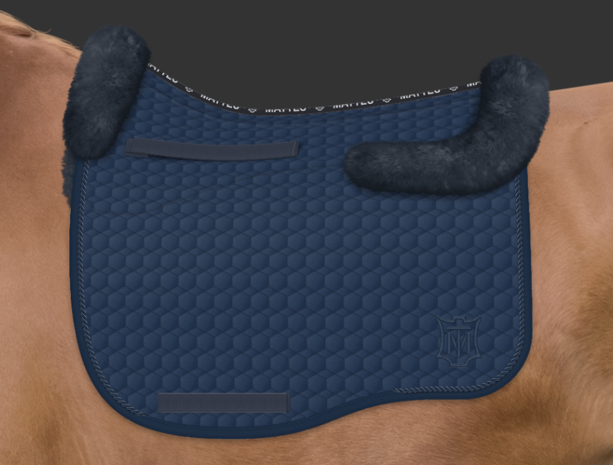 E.A. Mattes Eurofit Dressage Fleece Quilt Navy | Horse Supplies - Saddle Cloth | Saddleworld Ipswich